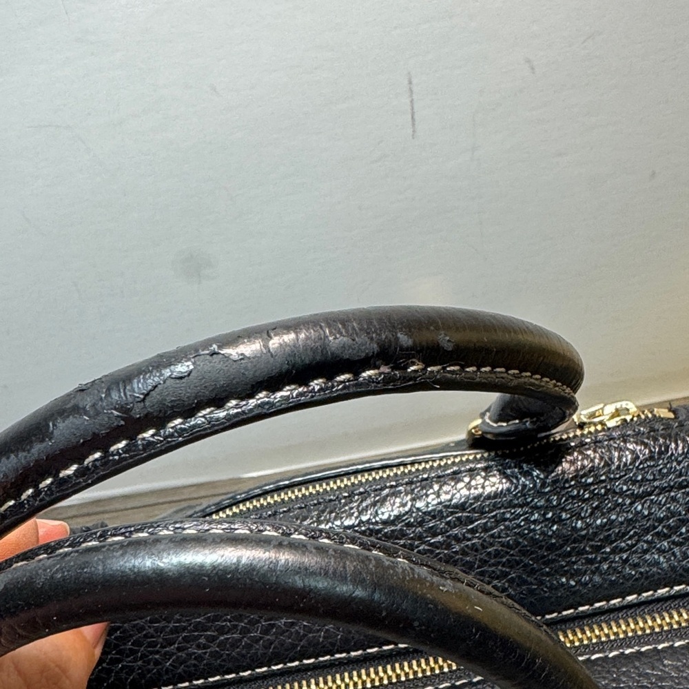 Michael Kors Black Textured Satchel - Picture 5 of 15